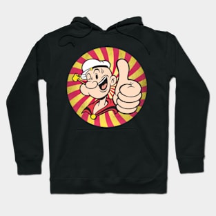 SweePeas Charm Step into Popeyes World of Sea Shanties and Spinach with this Classic Cartoon Hoodie